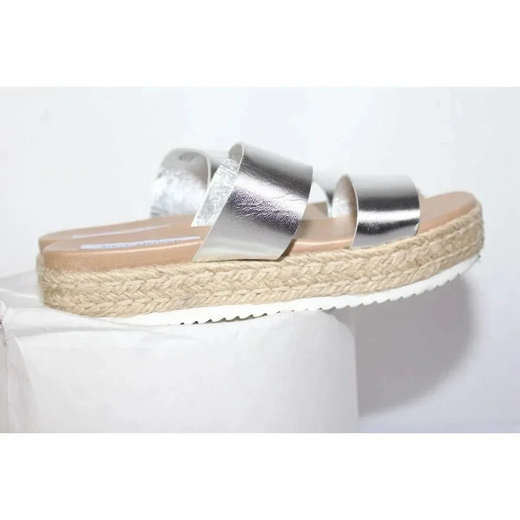 ladies STEVE MADDEN arran silver wedges size 10 - Picture 2 of 9